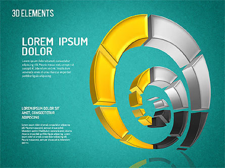 3D formas abstractas, Diapositiva 9, 01629, Formas — PoweredTemplate.com
