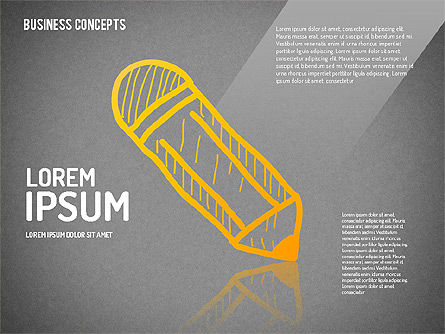 Ensemble de formes de style croquis, Diapositive 12, 01631, Formes — PoweredTemplate.com