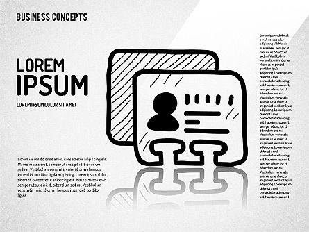 Ensemble de formes de style croquis, Diapositive 2, 01631, Formes — PoweredTemplate.com