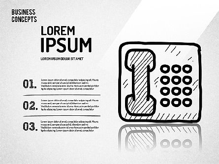 Ensemble de formes de style croquis, Diapositive 3, 01631, Formes — PoweredTemplate.com