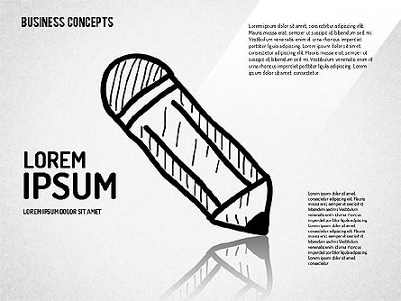 Conjunto de formas de estilo de bosquejo, Diapositiva 4, 01631, Formas — PoweredTemplate.com
