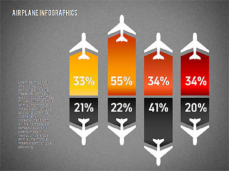 Infographie en avion, Diapositive 14, 01632, Modèles commerciaux — PoweredTemplate.com