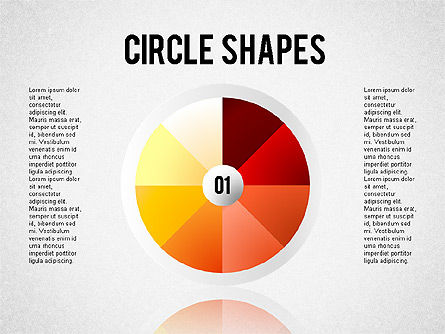 Segmented Round Shapes, PowerPoint Template, 01633, Stage Diagrams — PoweredTemplate.com