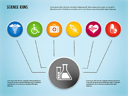 Proceso de la ciencia con los iconos, Diapositiva 6, 01634, Iconos — PoweredTemplate.com