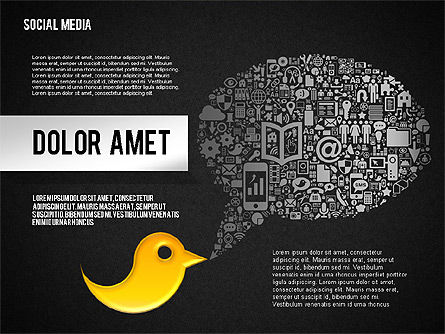 Kotak Alat Media Sosial, Slide 16, 01635, Bentuk — PoweredTemplate.com