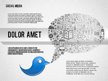 Kotak Alat Media Sosial, Slide 8, 01635, Bentuk — PoweredTemplate.com