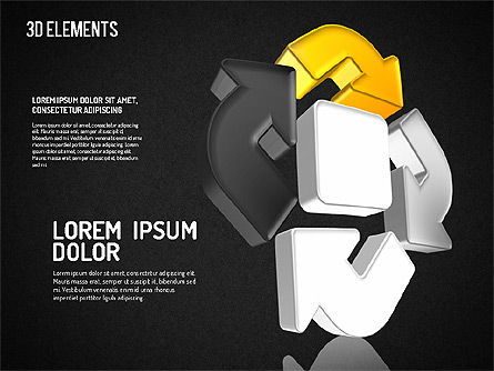 Formas de las direcciones tridimensionales, Diapositiva 15, 01640, Formas — PoweredTemplate.com