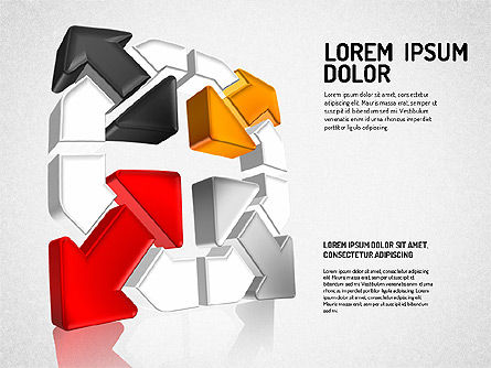 Dreidimensionale Richtungsformen, Folie 5, 01640, Schablonen — PoweredTemplate.com