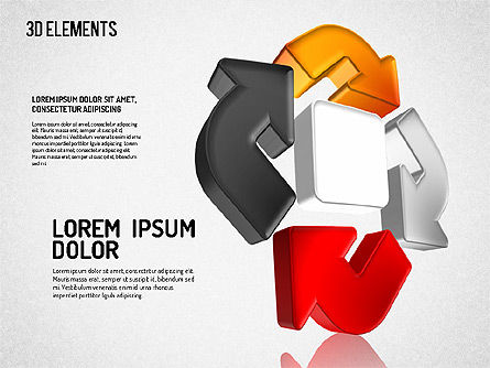 Formas de las direcciones tridimensionales, Diapositiva 7, 01640, Formas — PoweredTemplate.com