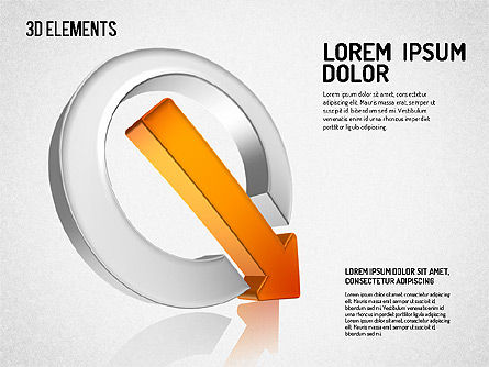 Tre direzioni tridimensionali forme, Slide 8, 01640, Forme — PoweredTemplate.com