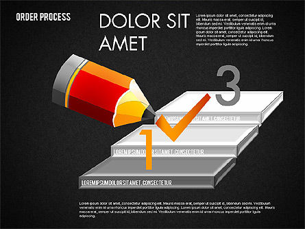 Concept d'achèvement des tâches, Diapositive 15, 01641, Schémas d'étapes — PoweredTemplate.com