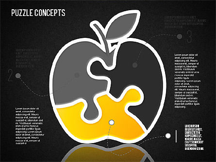 Puzzle-Konzept, Folie 10, 01642, Puzzle-Diagramme — PoweredTemplate.com