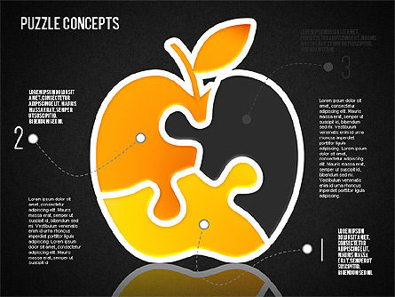 Puzzle-Konzept, Folie 11, 01642, Puzzle-Diagramme — PoweredTemplate.com