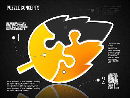 Concept de puzzle, Diapositive 17, 01642, Schémas puzzle — PoweredTemplate.com