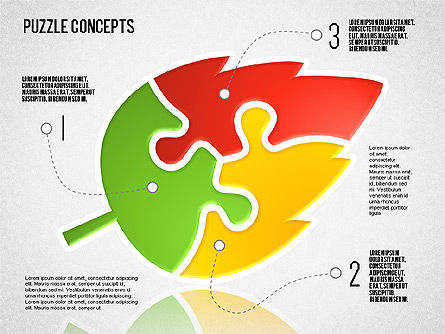 Puzzle-Konzept, Folie 9, 01642, Puzzle-Diagramme — PoweredTemplate.com