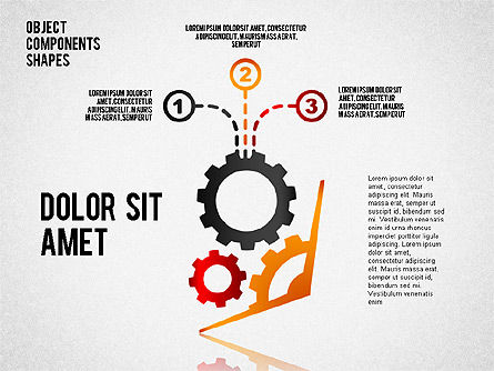 Diagram Komponen Objek, Templat PowerPoint, 01643, Model Bisnis — PoweredTemplate.com