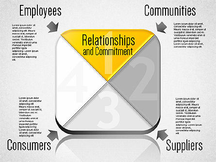 Diagram Etika Bisnis, Templat PowerPoint, 01646, Model Bisnis — PoweredTemplate.com
