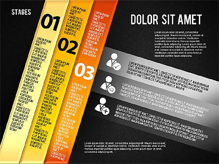 Etapas reflejadas, Diapositiva 11, 01655, Diagramas de la etapa — PoweredTemplate.com