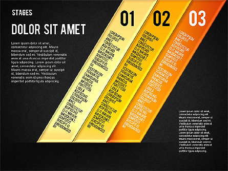 반영 단계, 슬라이드 15, 01655, 단계 도표 — PoweredTemplate.com