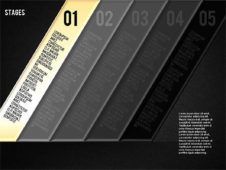 Etapas reflejadas, Diapositiva 16, 01655, Diagramas de la etapa — PoweredTemplate.com