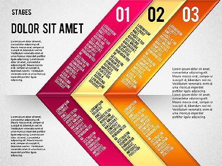 Reflected Stages, Slide 4, 01655, Stage Diagrams — PoweredTemplate.com