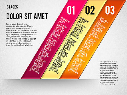 반영 단계, 슬라이드 7, 01655, 단계 도표 — PoweredTemplate.com