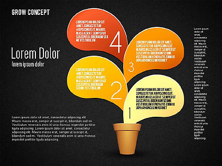 Concept de croissance, Diapositive 12, 01656, Schémas d'étapes — PoweredTemplate.com