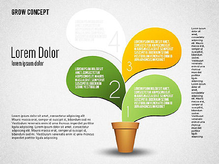 Grow Concept, Slide 3, 01656, Stage Diagrams — PoweredTemplate.com