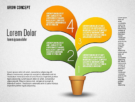 Concept de croissance, Diapositive 4, 01656, Schémas d'étapes — PoweredTemplate.com