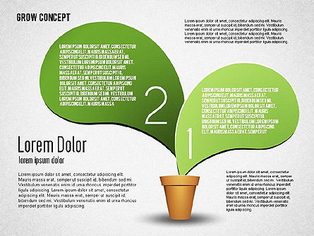 Grow Concept, Slide 6, 01656, Stage Diagrams — PoweredTemplate.com