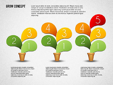 成長のコンセプト, スライド 8, 01656, 段階図 — PoweredTemplate.com