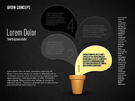 Grow Concept, Slide 9, 01656, Stage Diagrams — PoweredTemplate.com