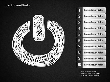 Formes de style craie, Diapositive 10, 01658, Formes — PoweredTemplate.com