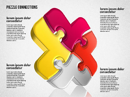 Formas de rompecabezas 3D, Diapositiva 3, 01660, Formas — PoweredTemplate.com