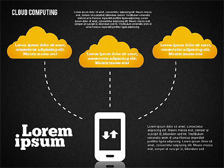 Cloud diagrama de computação distribuída, Deslizar 12, 01661, Modelos de Negócio — PoweredTemplate.com