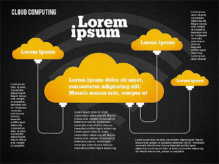 Cloud Distributed Computing Diagram, Slide 13, 01661, Business Models — PoweredTemplate.com