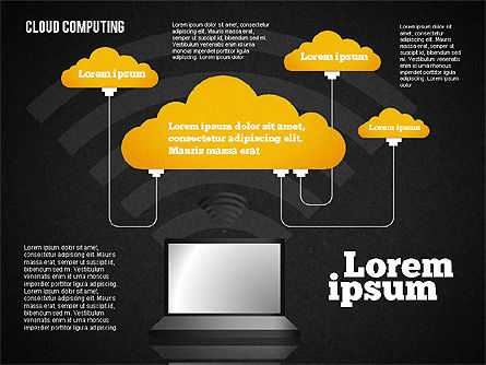 Cloud Distributed Computing Diagram, Slide 15, 01661, Business Models — PoweredTemplate.com
