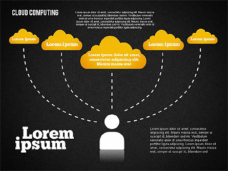 Cloud diagrama de computação distribuída, Deslizar 16, 01661, Modelos de Negócio — PoweredTemplate.com