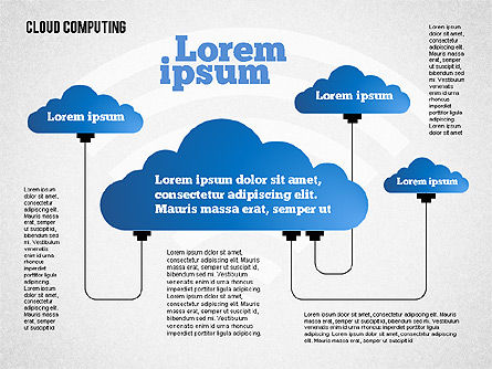 Cloud gedistribueerde diagram, Dia 5, 01661, Businessmodellen — PoweredTemplate.com