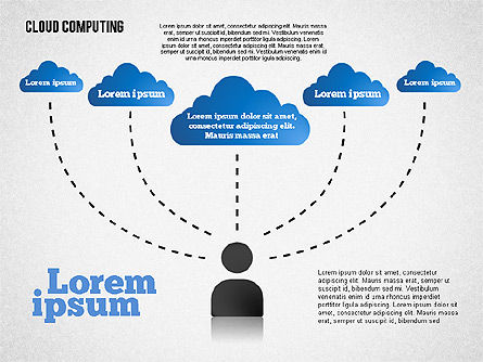 Cloud gedistribueerde diagram, Dia 8, 01661, Businessmodellen — PoweredTemplate.com