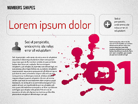 Nummer vormen, PowerPoint-sjabloon, 01665, Figuren — PoweredTemplate.com