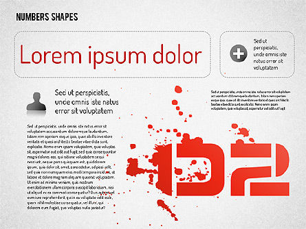 숫자 모양, 슬라이드 2, 01665, 모양 — PoweredTemplate.com