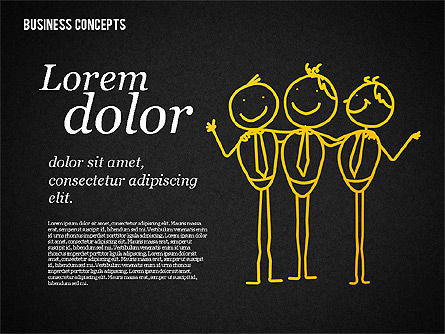 Formes et caractères de style croquis, Diapositive 10, 01666, Formes — PoweredTemplate.com