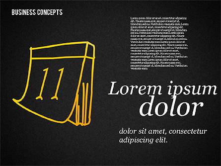 Formas y caracteres del estilo del bosquejo, Diapositiva 11, 01666, Formas — PoweredTemplate.com