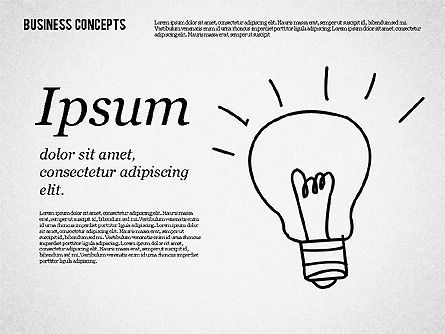Formes et caractères de style croquis, Diapositive 8, 01666, Formes — PoweredTemplate.com