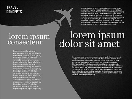 Schéma de concept de scène avec avion, Diapositive 13, 01668, Modèles commerciaux — PoweredTemplate.com