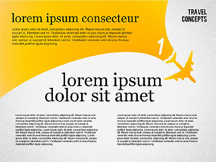 Schéma de concept de scène avec avion, Diapositive 2, 01668, Modèles commerciaux — PoweredTemplate.com