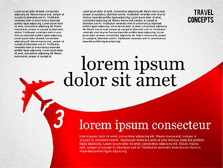 Schéma de concept de scène avec avion, Diapositive 4, 01668, Modèles commerciaux — PoweredTemplate.com