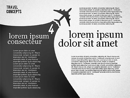 Schéma de concept de scène avec avion, Diapositive 5, 01668, Modèles commerciaux — PoweredTemplate.com