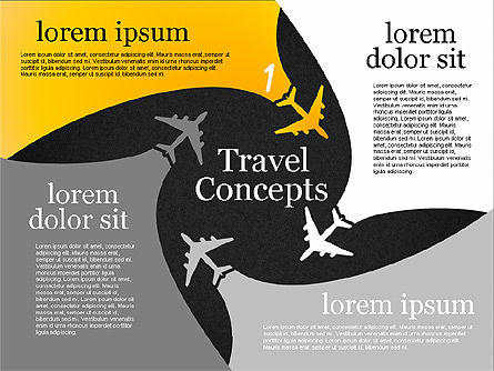 Tahap Konsep Diagram Dengan Pesawat, Slide 9, 01668, Model Bisnis — PoweredTemplate.com